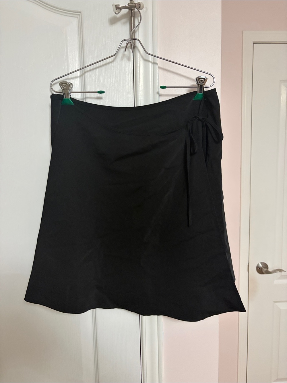 Dynamite Black A-Line Skirt with Side Tie